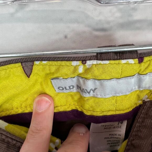 Old Navy Brown Mid Rise Utility Pants Size 14 Regular Cotton Stretch Cargo Trous - Picture 5 of 8